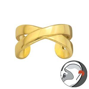 14k Gold Vermeil Simple Ear Cuff